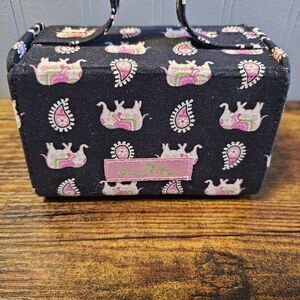 Vera Bradley Black Elephant Print Jewelry Organize4